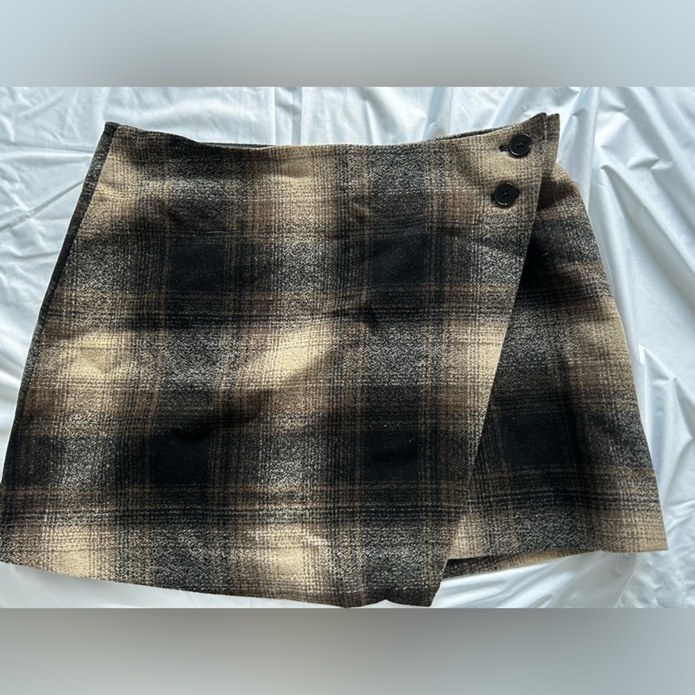 Franks & Oak Plaid Skirt